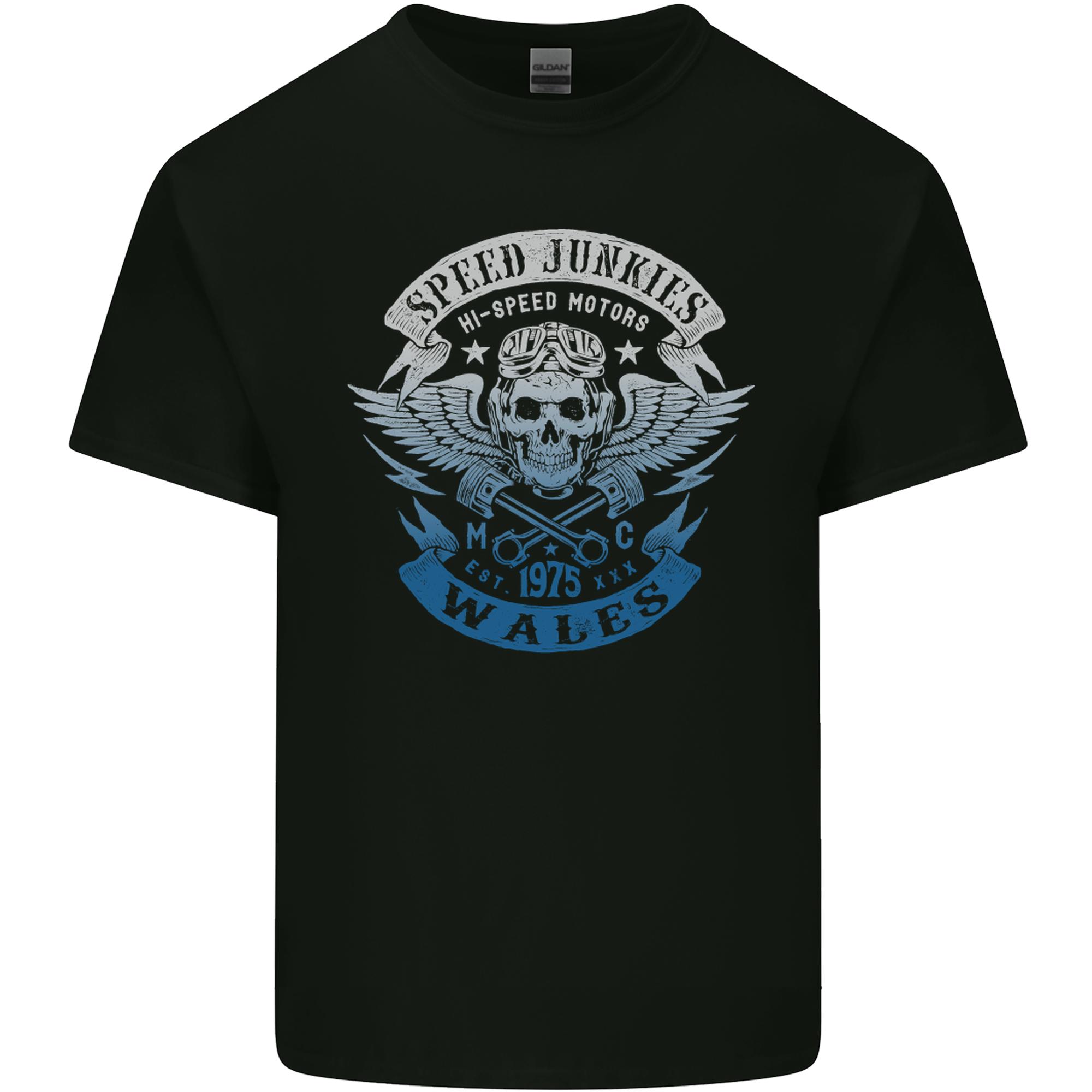 Wales Speed Junkies Biker Motorcycle Unisexs Light Cotton TShirt S