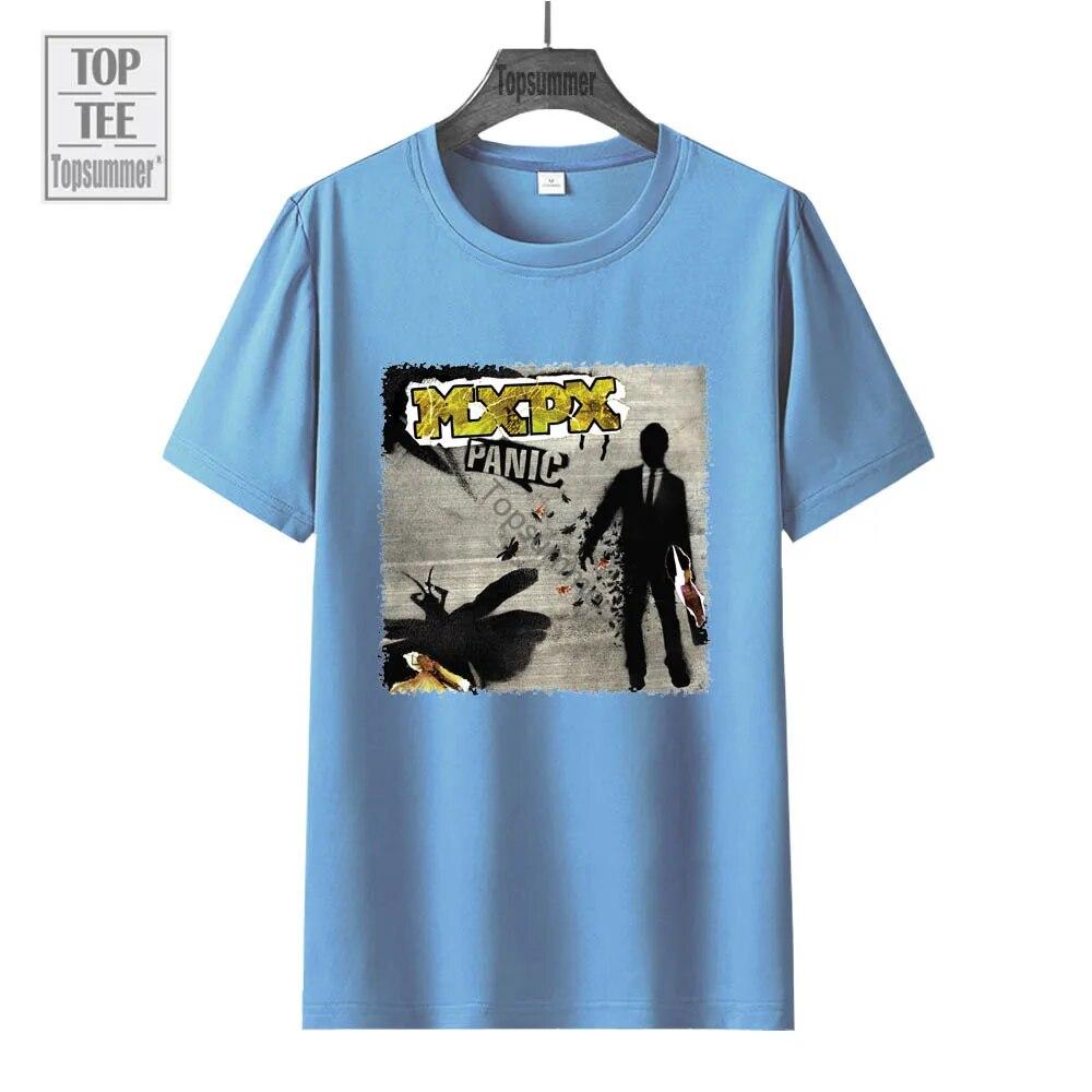 Panic Album Tričko MxPx Tour Tričko Žena Pop Móda Černé Tričko Unisex Oversized Topy Trička