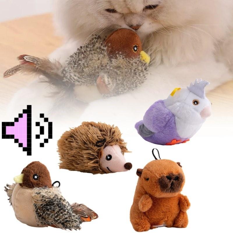 Toys Touch Cat Induction Vocalizations Sparrows Parrots Hedgehogs Capybaras