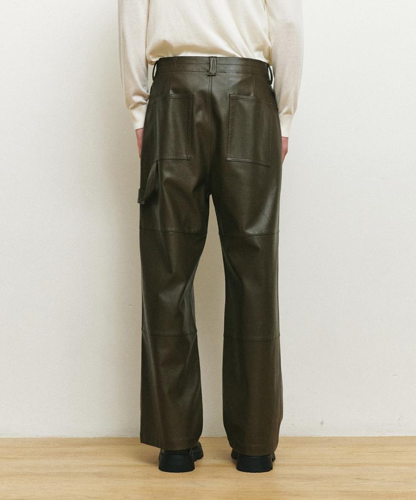 MINDBRIDGE [Hoite] Wide Leather Pants
