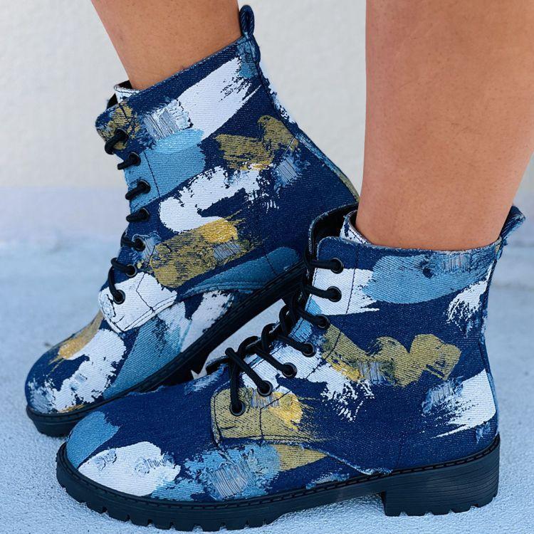 Talla grande Moda de mujer Casual Botas cortas cómodas Botas para caminar  Botas Martin con cordones comprar a buen precio — entrega gratuita, reseñas  reales con fotos — Joom