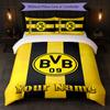 Borussia Dortmund Custom Name Text Bedding Set 1 Duvet Cover+2 Pillowcases Soccer Logo Personalized Gift For Special Occasion Bedroom Decor
