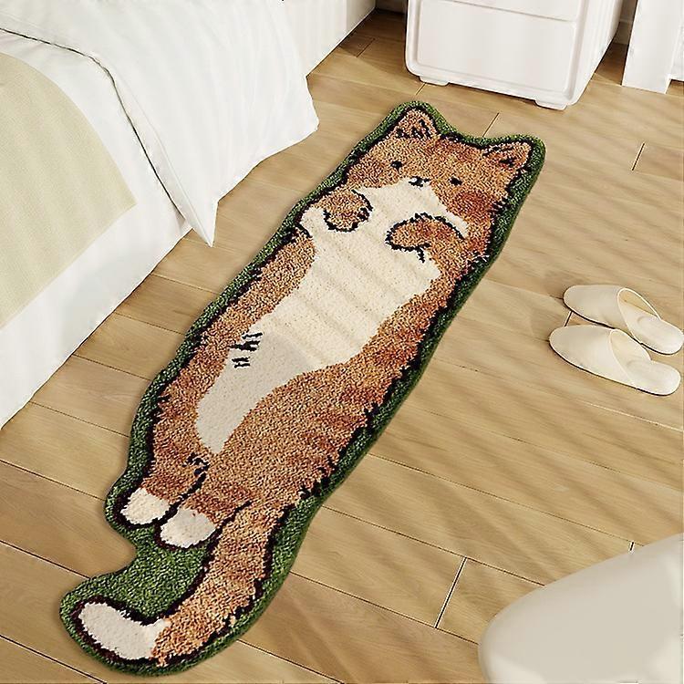 Cat Tufted Rug, Cute Cartoon Cat Shaped Rug, Irregular Shaped, Non-Slip Washable