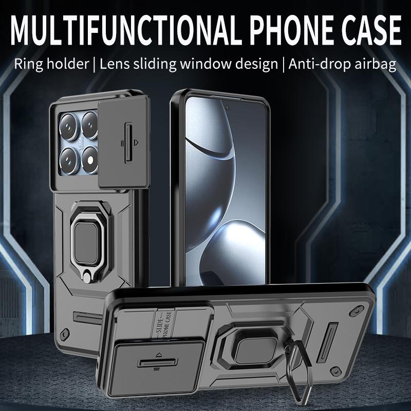 Cell Phone Bag Case for Xiaomi 15T Pro 14t 13t 5G Mi15t Mi14t Xiaomi15t Mi 15t Dual Layer Magnet Holder Ring Cover