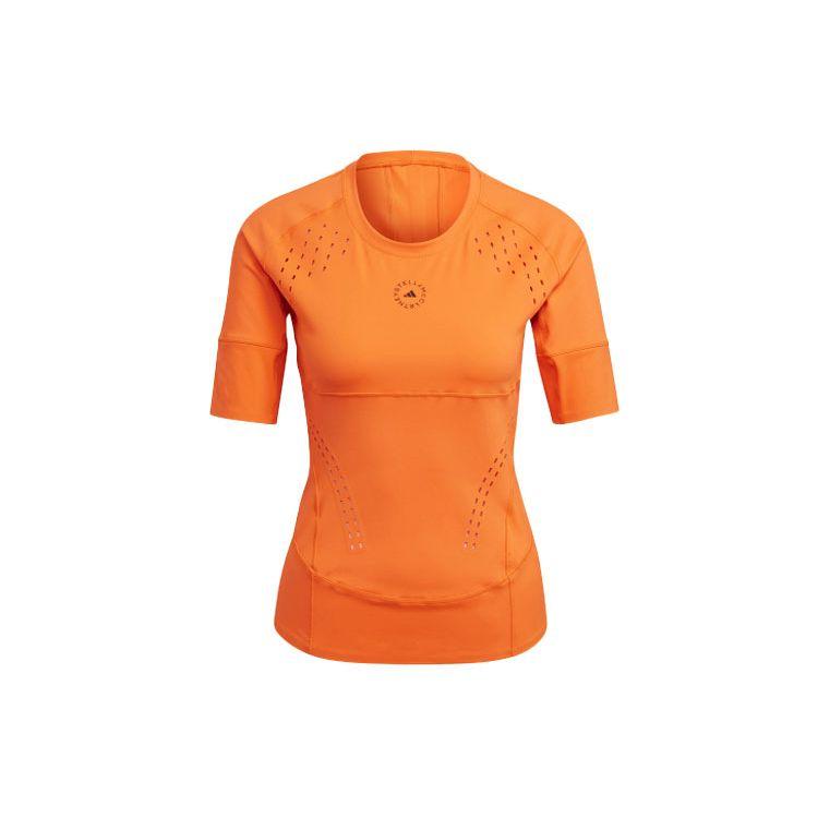 

Футболка Adidas Smc Truepur, повседневная спортивная, с круглым вырезом, с коротким рукавом, с сеткой, женская, оранжевая, FU6239 XS