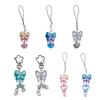 Gradient Butterfly Keychain Pendant Colorful Phone Pendant Cute Heart Charm Phone Chain Bag Accessory for Phone Bag Key