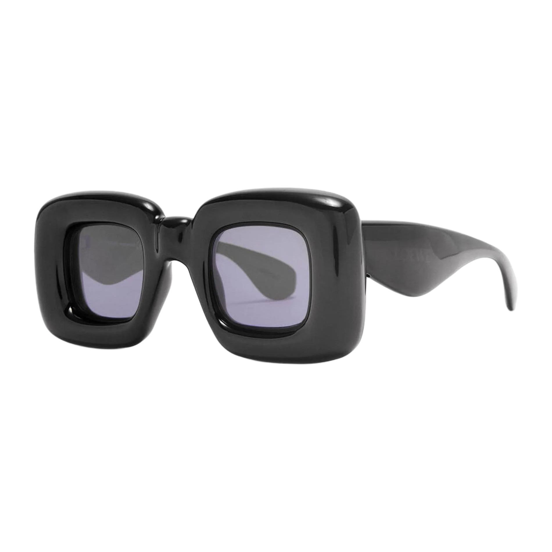 Loewe Square Injection Sunglasses Black/Smoke Women Eyewear LW40098I-01A 41,Black