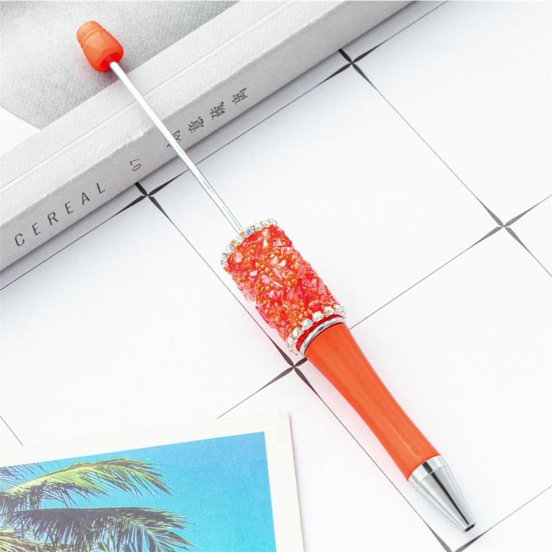 Beadable Ballpoint Pen Rhinestones Ballpoint Pen Funny Writing Pen for Boy Girl Kid Class Reward Birthday Party Favor