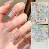 50Pcs Candy Color Ice Flower Nail Art Zircon Charms With Sparkling Effect For Home Diy Nail Salon Decoration
