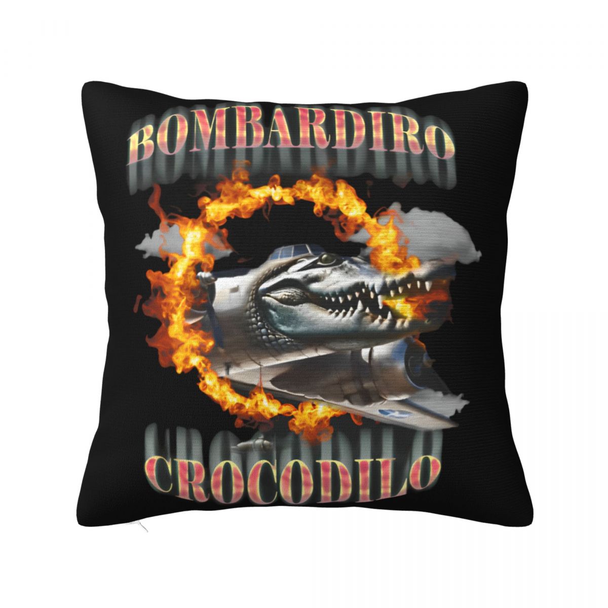 Bombardiro Crocodilo Brain Rot Pillowcases Sofa Italian Meme Cushion Case Cute Home Decoration Pillow Cover 4545 30x30cm