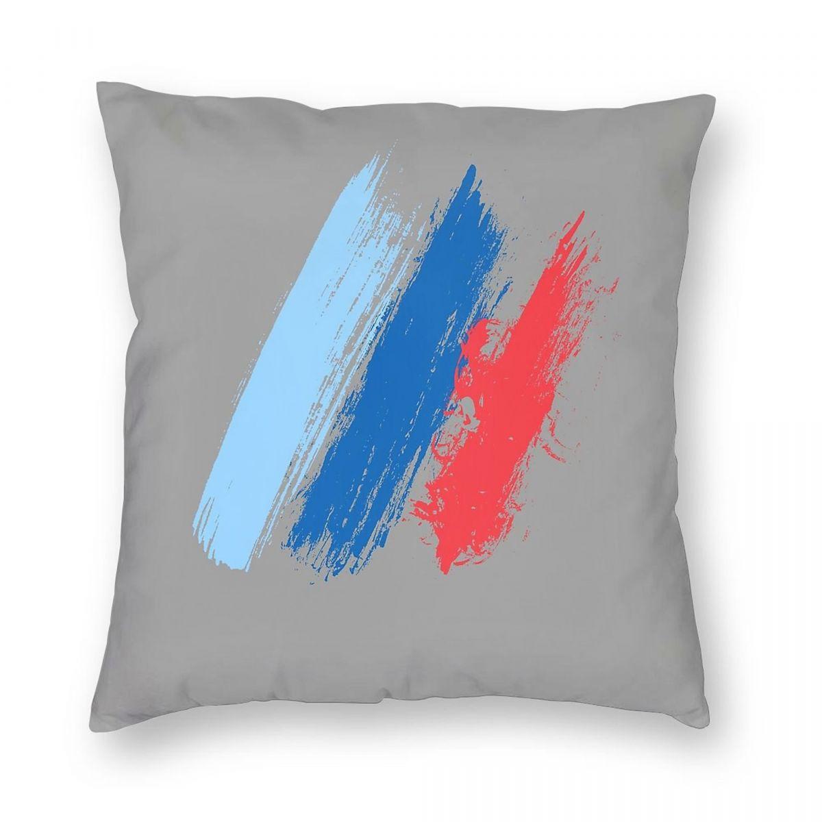 Bavarian Motorsport Stripes Square Pillowcase Polyester Linen Velvet Creative Decorative Sofa Seater Cushion Cover 18 Peach skin 18*18(CM)-1Pcs