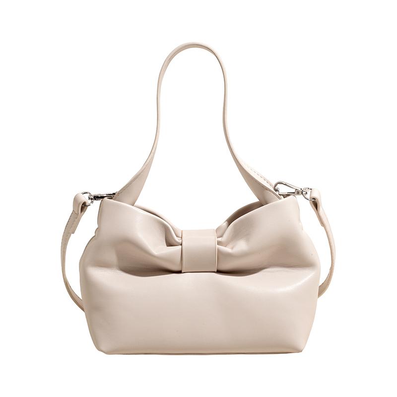 

Pu Solid Color Large Capacity Crossbody Bags Minimalist Bow Top-Handle Bag Soft Leather Crossbody Purse for Work & Casual білий