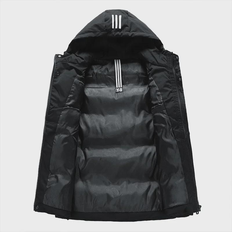 Men's Oversized Hooded Down Cotton Vest - Thick, Warm, Sleeveless Jacket