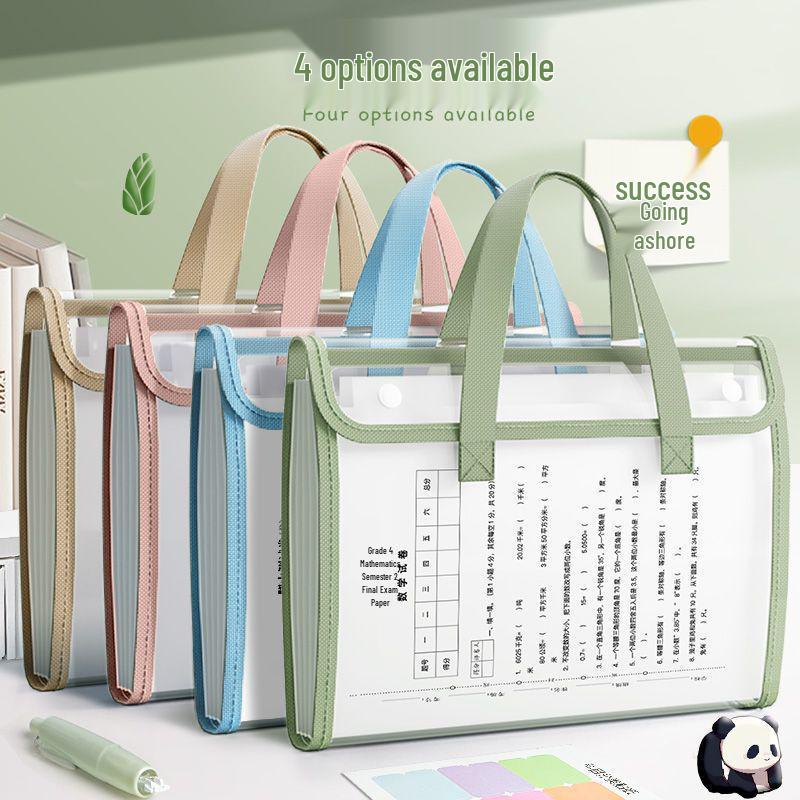 Accordion File Bag for Students: Test Paper and Subject Classification Storage Album