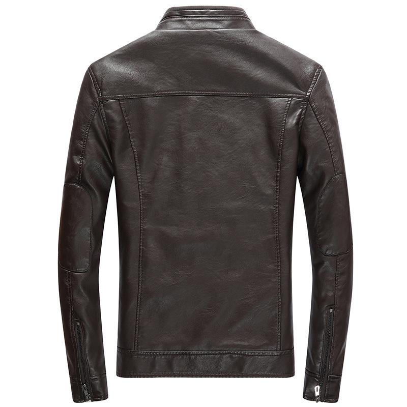 Men's Leather Jacket New PU Leather Jacket Men's Youth Slim-fit Korean Version Jacket Men's Clothing