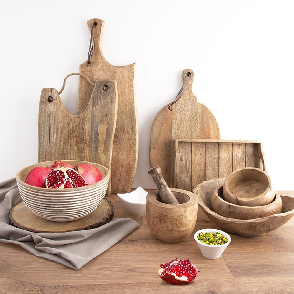 Miska Drewniana Miseczka Do Serwowania Sałatek Przekąsek Potraw 450 Ml