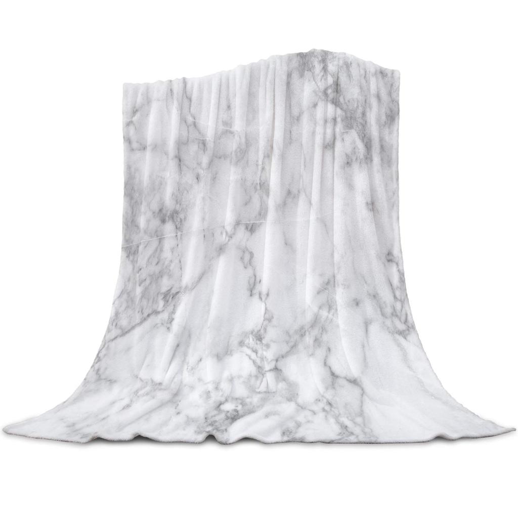 Marble Blanket Marbling Plush Nap Blanket Soft Lightweight Fluffy Flannel Fleece Throw Blanket for Sofa Couch Bed Camping Travel