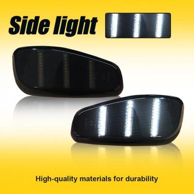 L R Smoked White LED Side Marker Lights Fender Lamps For 2015-up Jeep Renegade V