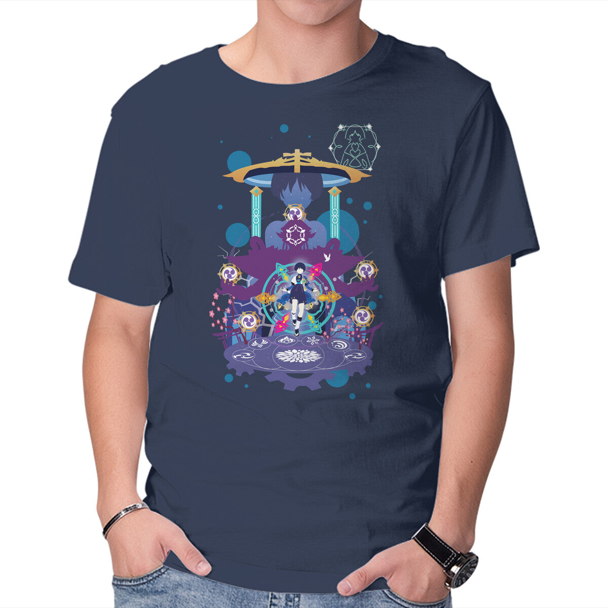 Unisex Crew Neck T-Shirt Wanderer Graphic Short Sleeve Casual Tee XS