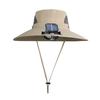 Solar Fan Hat UPF 50+ UV Protection Hat with Detachable Cooling Fan Breathable Men Women Summer Outdoor Activities Fishing Wide Brim Sun Cap