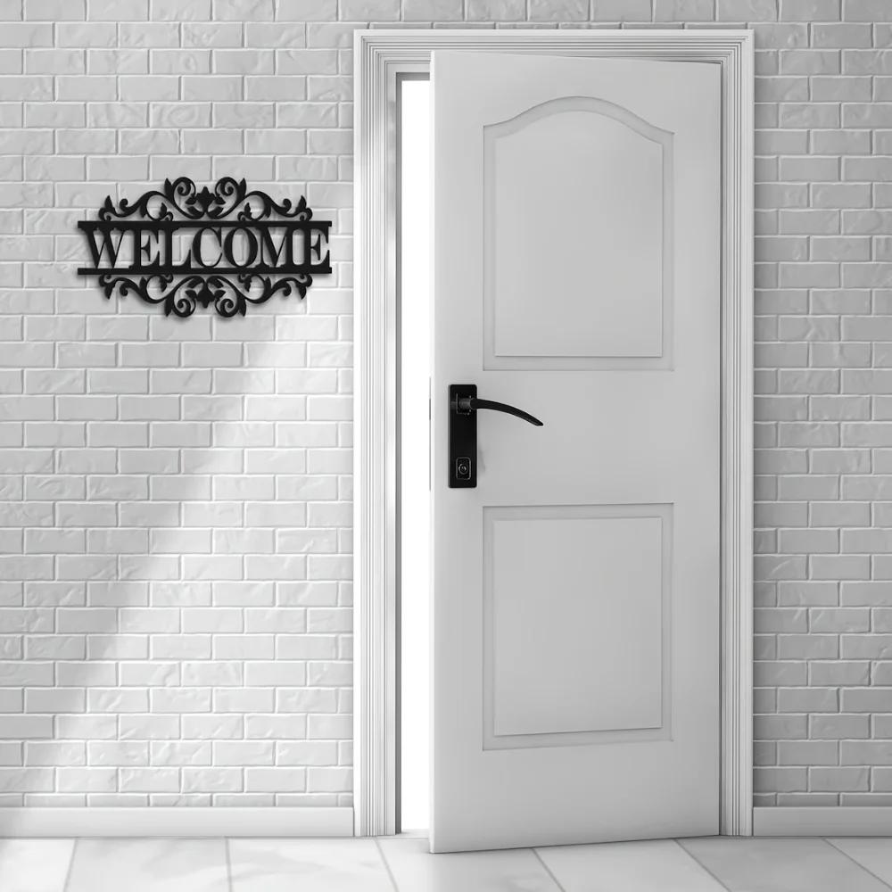 1 st metalldekoration välkomstskylt veranda dekoration verandasign metall metall husadress huskonst