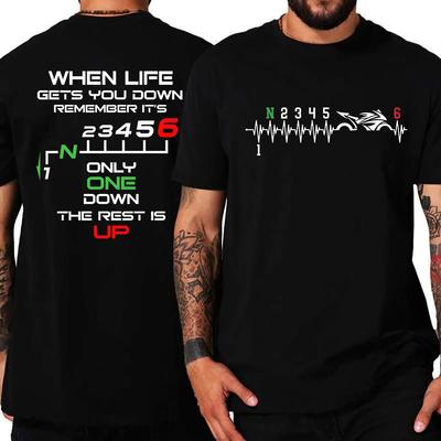 1N23456 Motorrad Gang Biker Herzschlag Druck Herren T-Shirts Sommer Herren T-Shirt Männlich Übergröße Kleidung Grafik Y2k Oberteile
