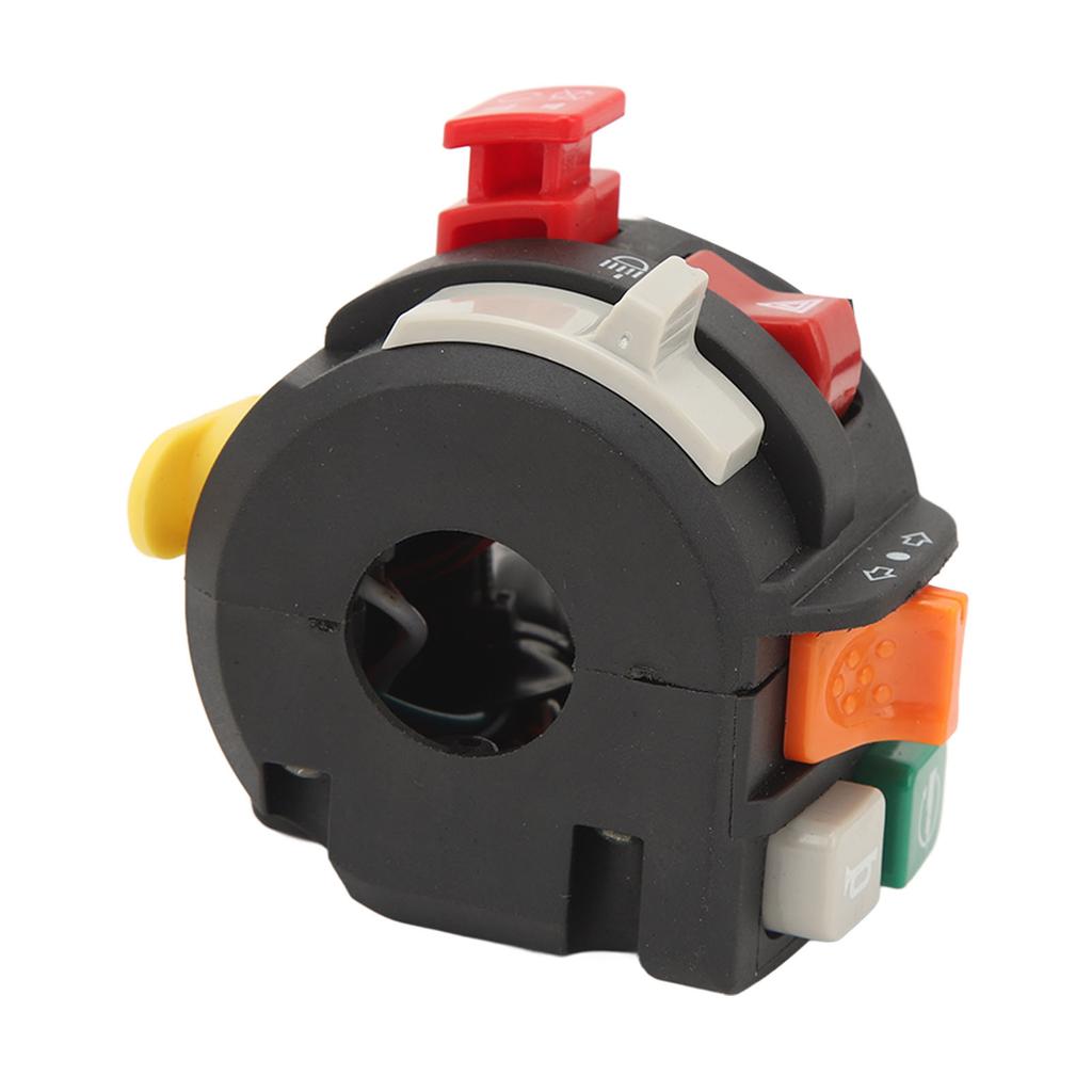 Motorcycle Handlebar Switch 7 8in 22mm 7 Function Motorcycle Headlight Horn Control Switch for ATV