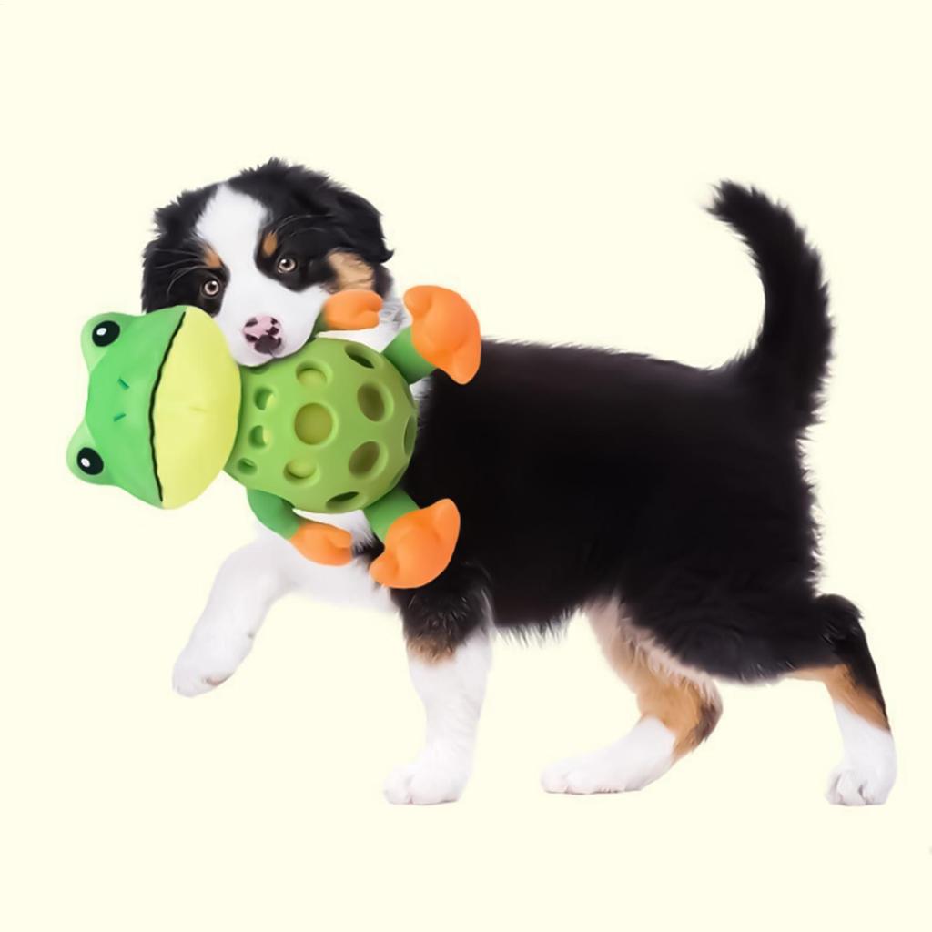 Dog Squeaky Toys Interactive Fun Game Frog Squeaky Dog Chew Toys For Pet Boredom Play Indoor Outdoor Park Crate Training