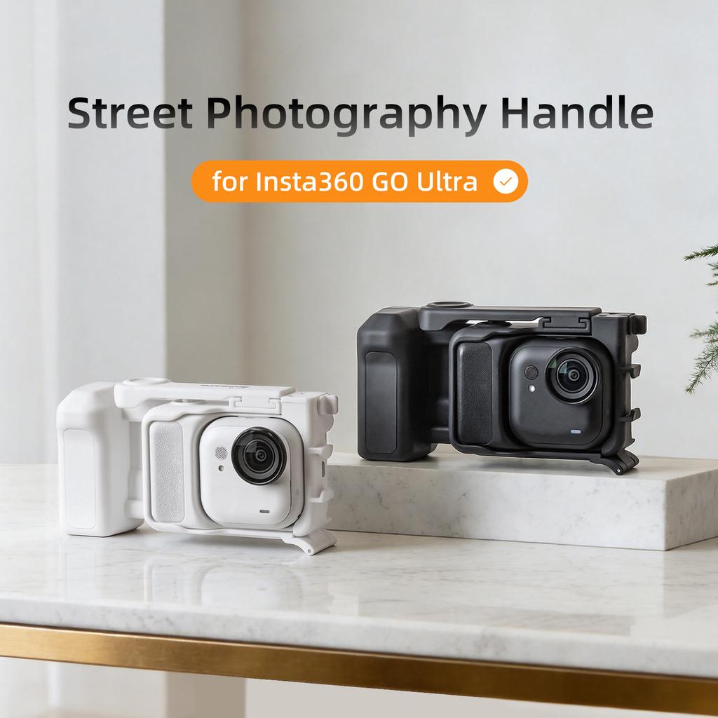 For Insta360 GO Ultra Hand Grip with Frame Cage Rabbit Cage Camera Holder Lightweight Protective Frame Cameras Accessory
