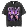 Vintage Washed Ateez Yunho Kpop Band Album 2026 TShirt Mens Women Hip Hop Loose Korean Fashion Short Sleeve T Shirt Streetwear