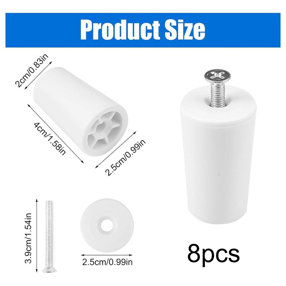8 Pcs White Blind Stopper With Screws Blinds Stops Door Window Screening Stoppers Man Roller Shutter Hardware