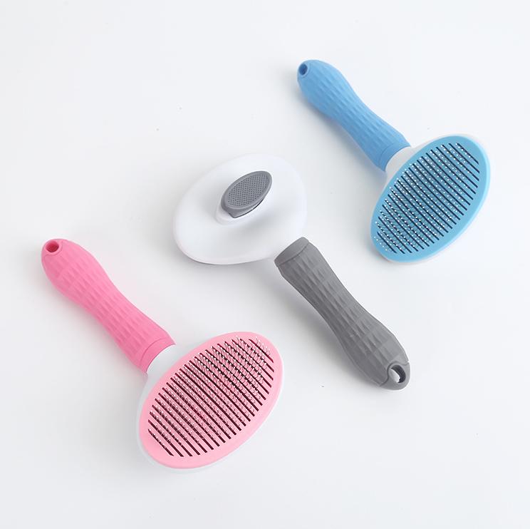 Customizable Telescopic Needle Pet Brush Self-Cleaning Stainless Steel Dog and Cat Grooming Tool for Hair Cleaning