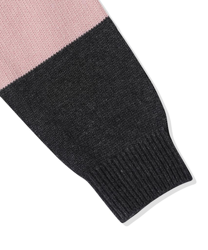 CGP (Women) Striped Collar Knit_Charcoal