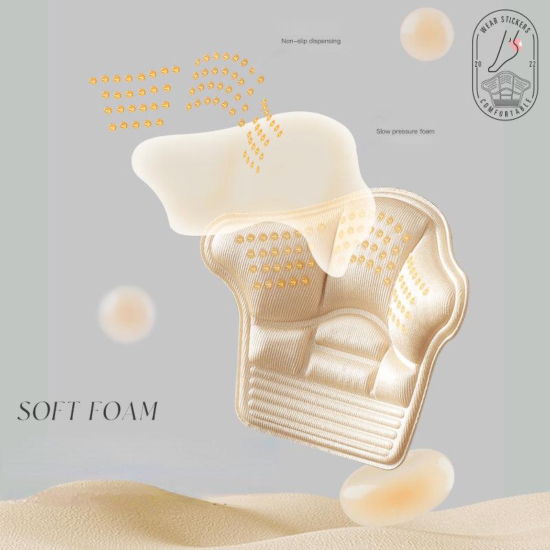 Fashion 2pcs Insoles Patch Heel Pads for Sport Shoes Adjustable Size Antiwear Feet Pad Cushion Insert Insole Heel Protector Back Sticker