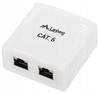 Gniazdo natynkowe Lanberg OU6-0002-W kat.6 2X RJ45