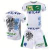 Summer Boxing T-shirt and Pants Two-piece Set Muay Thai T-shirt Set Training Muay Thai T-shirt Y2k Sport Suit New Muay Thai Set