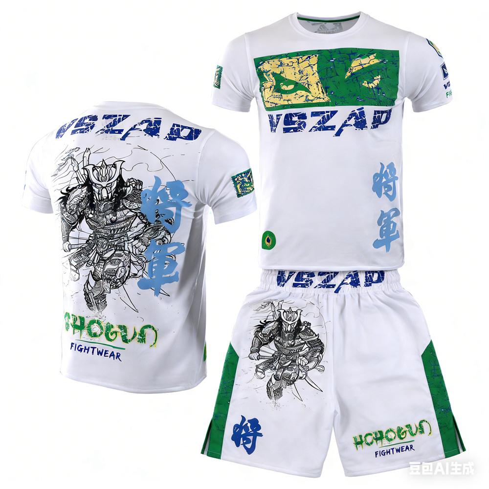 Set due pezzi T-shirt e pantaloni da Boxe Estiva Set T-shirt Muay Thai Set Allenamento T-shirt Muay Thai Tuta Sportiva y2k Nuovo Set Muay Thai