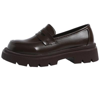 Thick -Soled Sponge Cake Loafers Women 'S Spring And Summer  Retro French Mary Jane Shoes Niche British Style Small Leather Shoes Increased