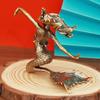 Mosazná mořská panna Malá soška Retro Krása Postavy Miniatury Figurky Stolní Dekorace Řemesla Domácí Dekor