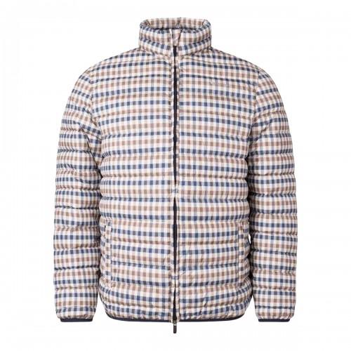 Aquascutum Mens Checked Mock Neck Active Padded Jacket