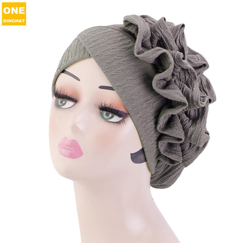Fungus Lace Headscarf Cap Elastic Pleated Bag Headscarf Hair Care Pullover Cap Jdt-491