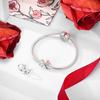 Charms Plata De Ley Copper Rose Colorful Charms Beads Pendant Fit Original Bracelet For Women Anniversary Diy Jewelry