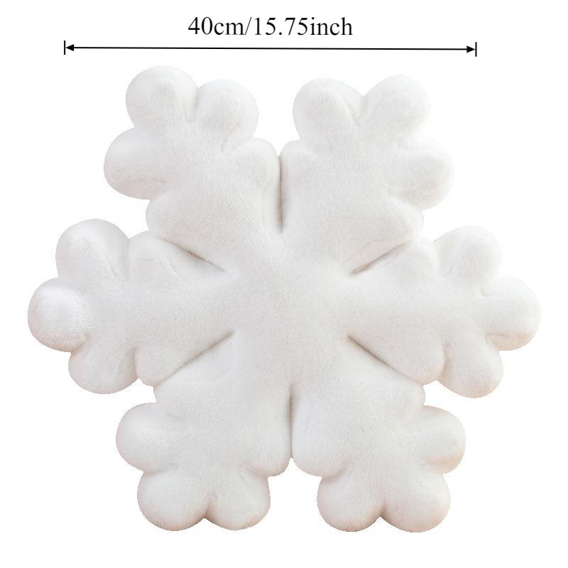 Comfortable Snowflake Pillow/Seat Cushion, Soft White Decorative Mat, Suitable for Sofa and Bed,Easy To Care, All-Season Comfort