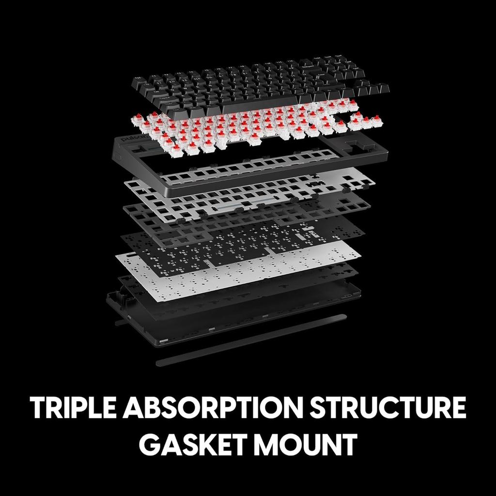 Pulsar Gaming Gears XBOARD MS Gaming ISO UK 89 Cherry MX2A 8K Abfragerate Tastatur, Layout, Tasten, Schalter,
