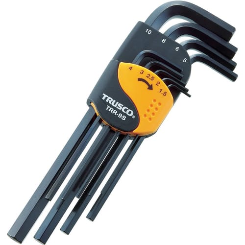 TRUSCO Hex Wrench Set Standard Type 9 Piece Set TRR-9S