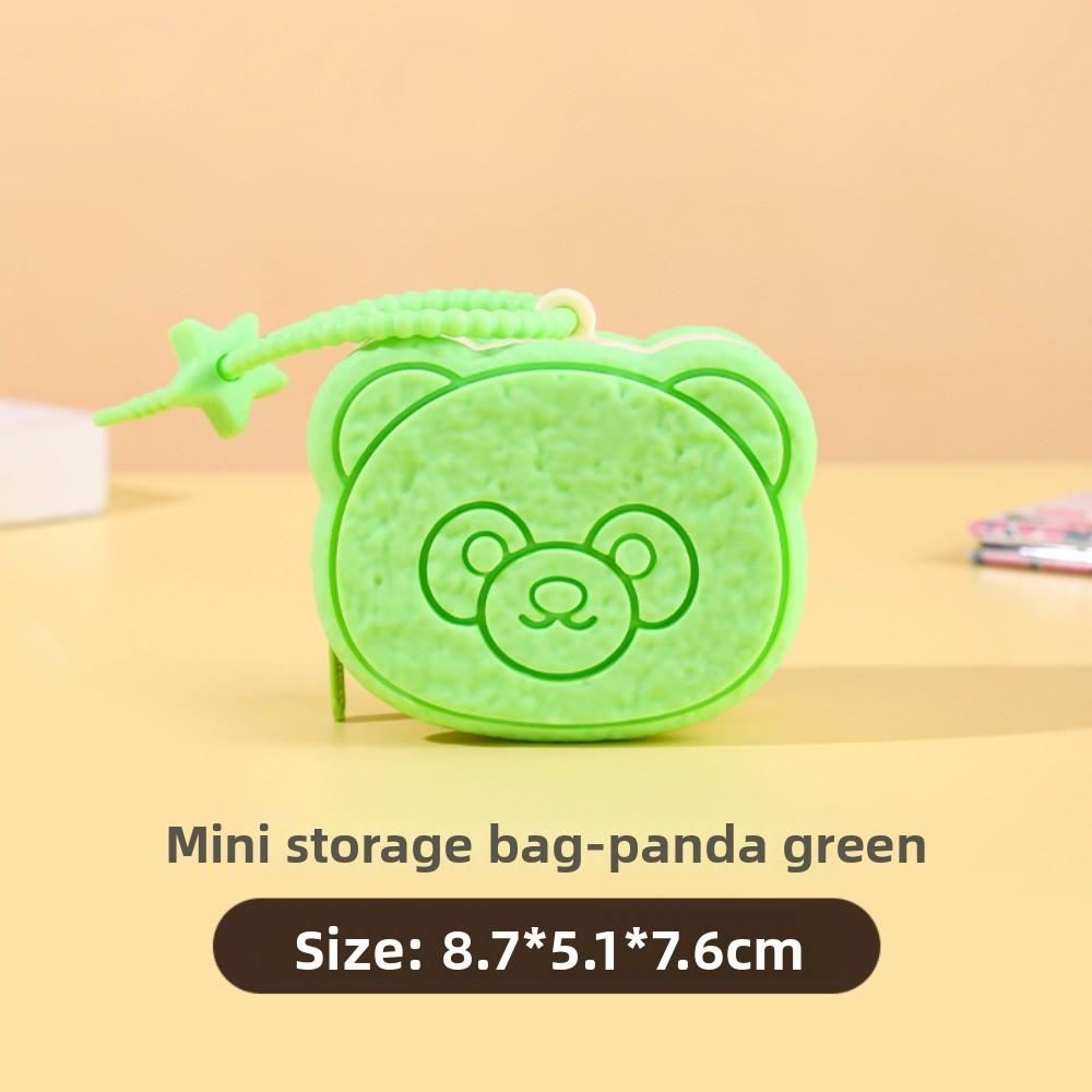 Bag Organizer Cartoon Panda Coin Bag Sandwich Biscuits Headphone Protector  Jewelry