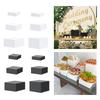 6 Pieces Acrylic Cube Display Box Risers 5 Sided Display Stand Food Riser for Catering Action Figures Cake Collectibles Jewelry