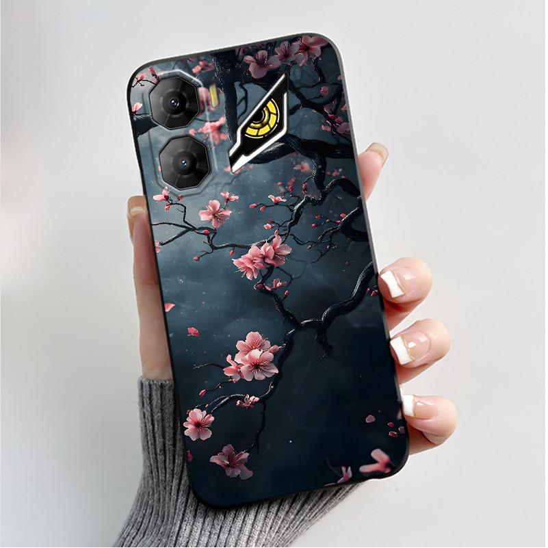 Custodia per Stampa per ZTE Nubia Neo 3 5G Fundas Capa Guscio Nero in Silicone Morbido Copertura ZTE Nubia Neo 3 GT Carina Custodia con Fiore e Cartone Animato