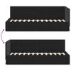 L Shaped Bed Frame with Headboard Black 80 Cm X 200 Cm Velvet