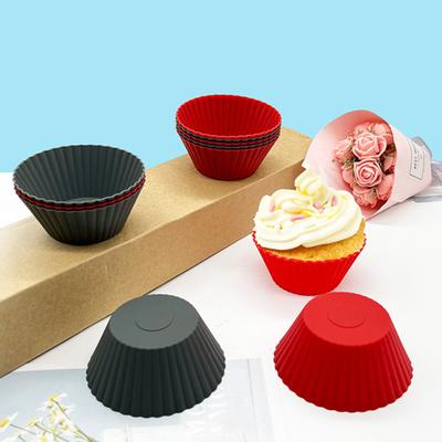 10 Stück Silikon-Muffinförmchen Antihaft-Kuchenform Lebensmittelechte Wiederverwendbare Cupcake-Förmchen zum Backen von Pfannkuchen Süßigkeiten Muffins